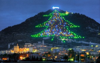 Christmas tree in Gubbio, Umbria (Italy)