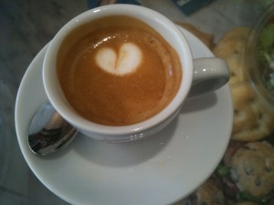 Cafe macchiato with heart