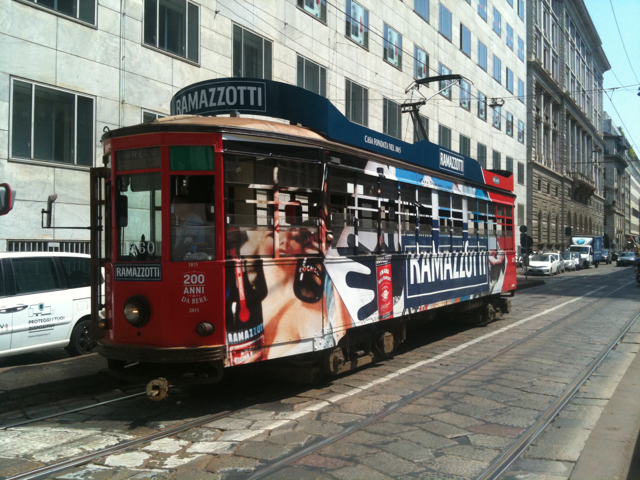 Ramazotti stree t car, Milan, Italy, tram